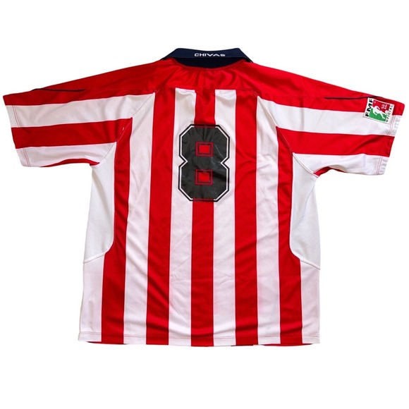 Vintage 90s Chivas De Guadalajara Soccer Jersey Mens XL Collared Mexico 8 - Picture 6 of 7